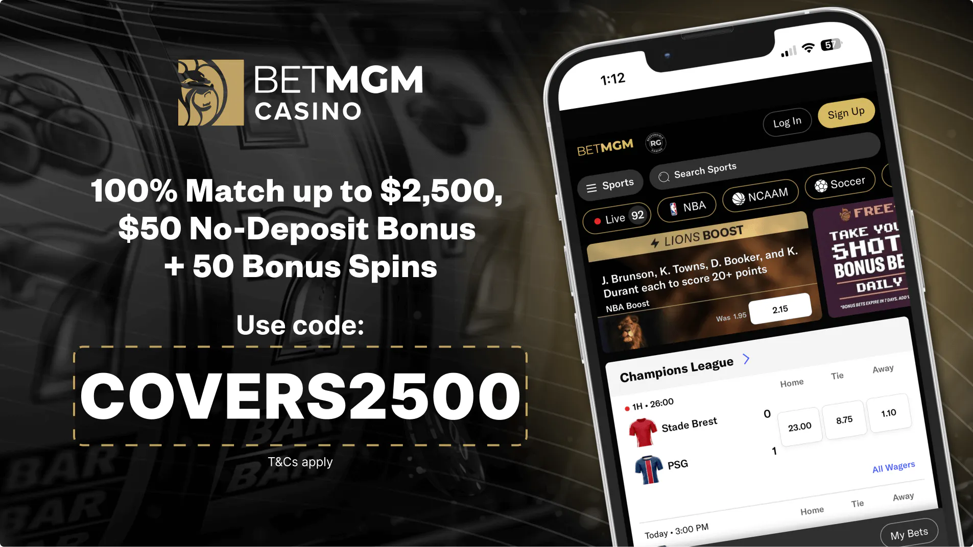BetMGM Casino welcome bonus